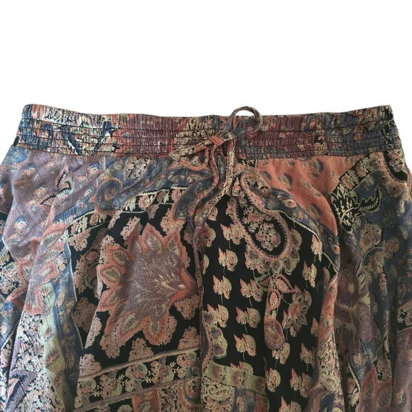 Angie Paisley Patchwork Handkerchief Hem Skirt Pink Boho Large - Picture 3 of 12